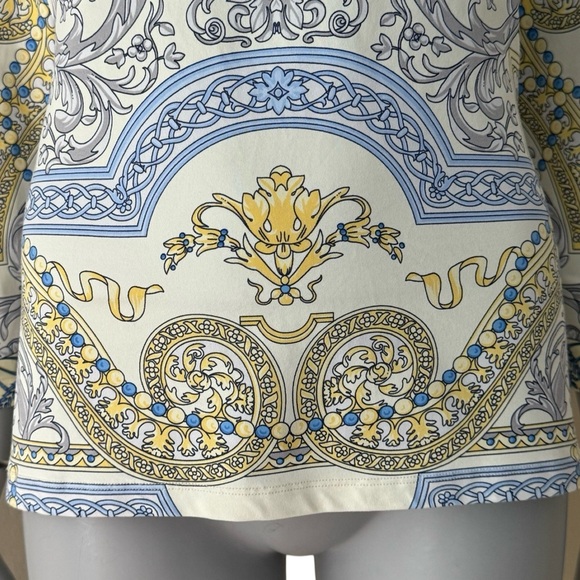 J. MCLAUGHLIN Catalina Cloth Signature Tee Art To Wear Medallion 3/4 Sleeve - Picture 6 of 16